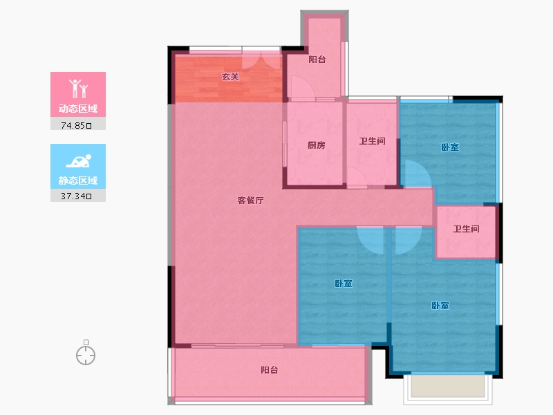 湖南省-怀化市-麻阳民投·长寿小镇-102.79-户型库-动静分区