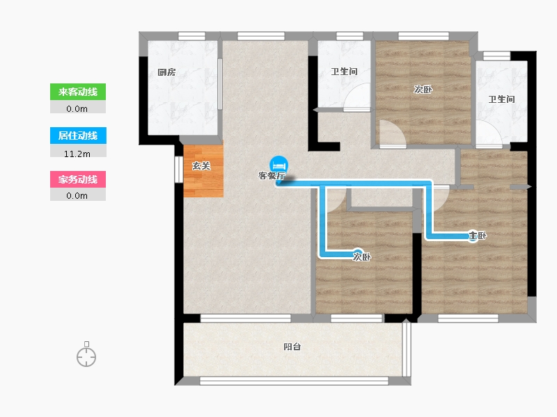 福建省-福州市-世茂云樽-83.86-户型库-动静线