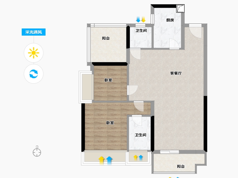 湖南省-郴州市-五岭央著-78.14-户型库-采光通风