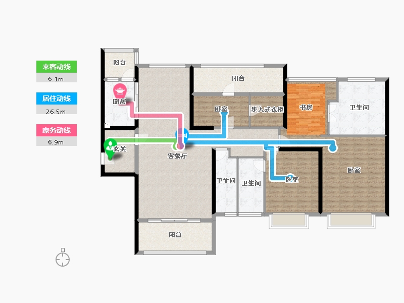 广东省-深圳市-天健天骄北庐-177.29-户型库-动静线