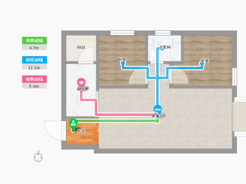 湖南省-怀化市-嘉鸿天街（榆园）-46.54-户型库-动静线