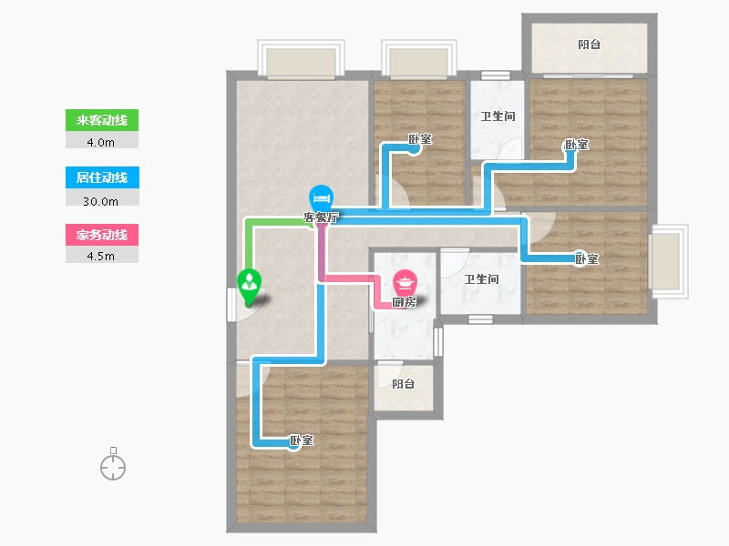 湖南省-怀化市-嘉鸿天街（榆园）-97.39-户型库-动静线