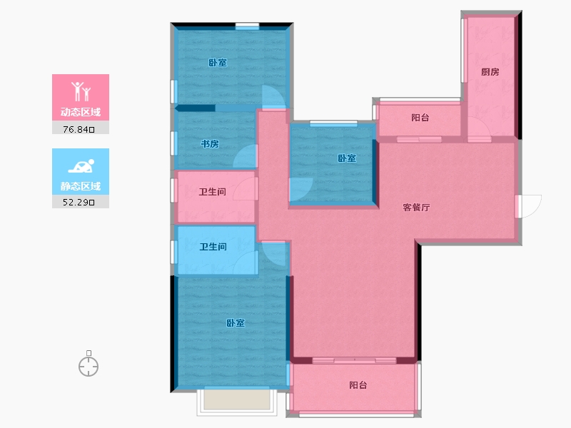 湖南省-长沙市-恒大揽湖苑-115.99-户型库-动静分区