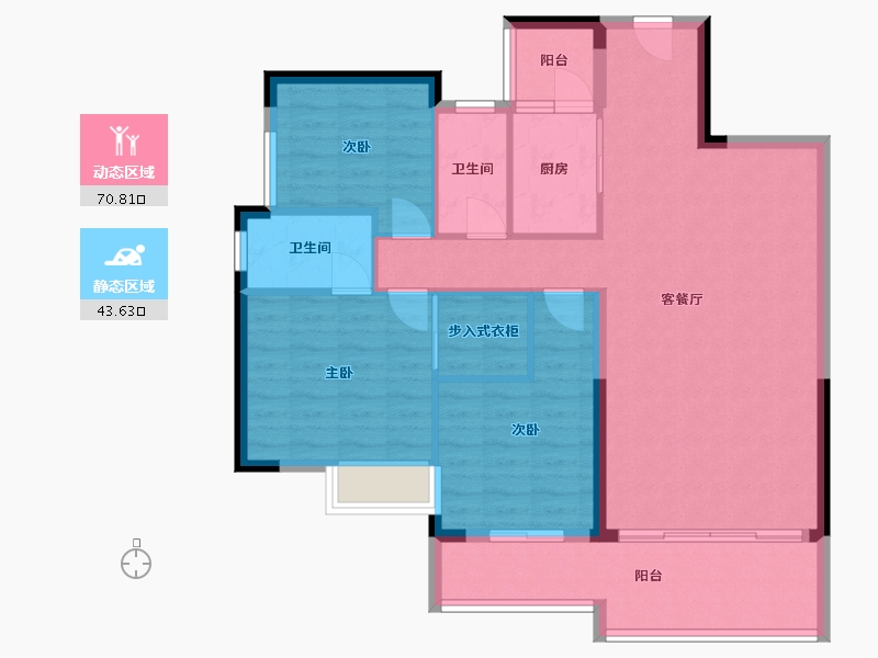 广东省-清远市-金地辉煌·富域城-103.85-户型库-动静分区