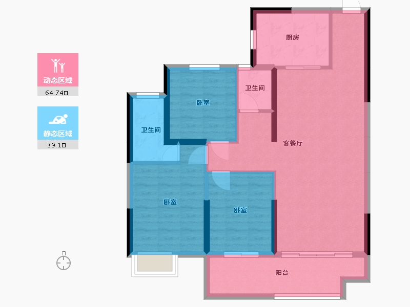 湖南省-郴州市-九悦城-93.61-户型库-动静分区