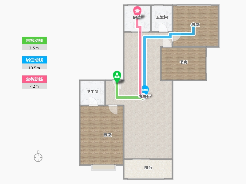 浙江省-湖州市-中梁首府-108.84-户型库-动静线