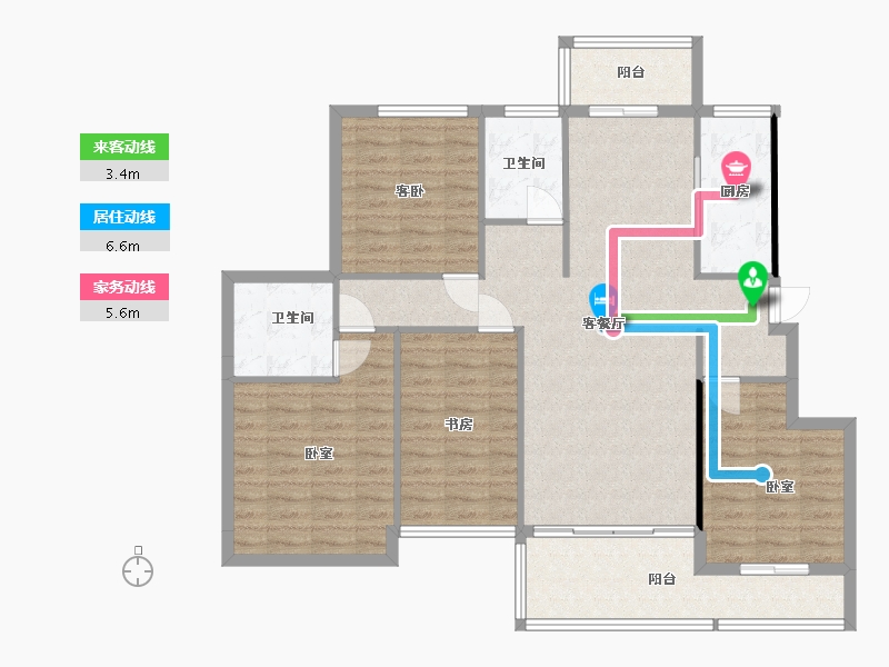 湖南省-郴州市-玲珑新天地Ⅲ期藏珑-116.15-户型库-动静线