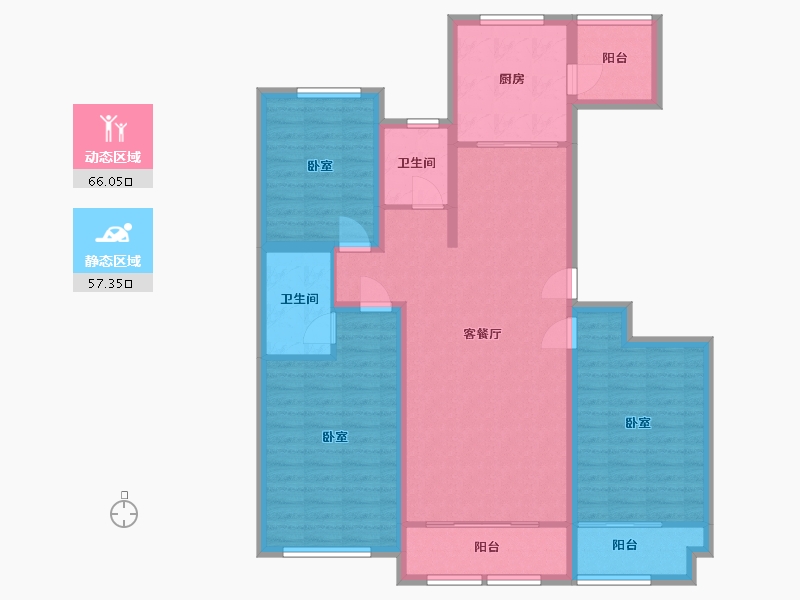 山东省-淄博市-聚恒逸居馨苑-110.76-户型库-动静分区