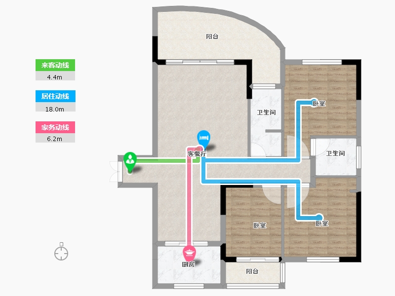 湖南省-怀化市-金沙湾·滨江学苑-113.09-户型库-动静线