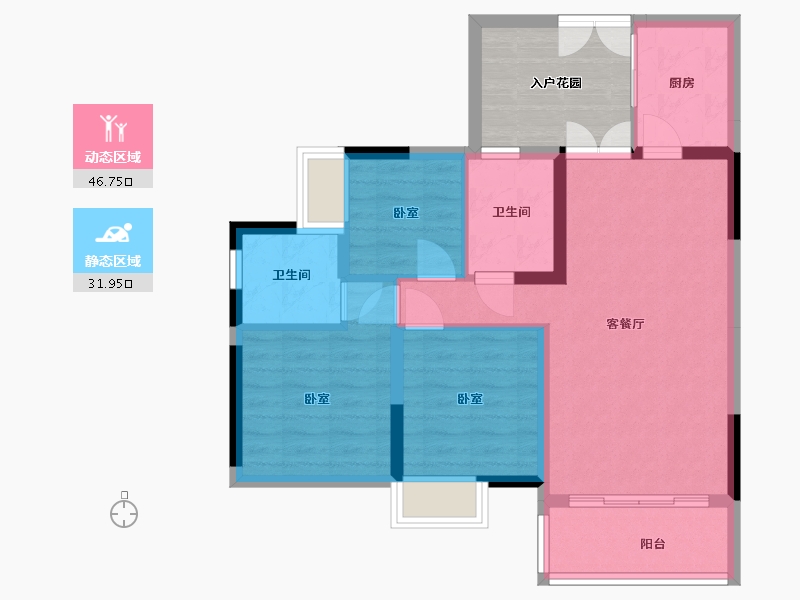 湖南省-郴州市-国明玺悦府-78.21-户型库-动静分区