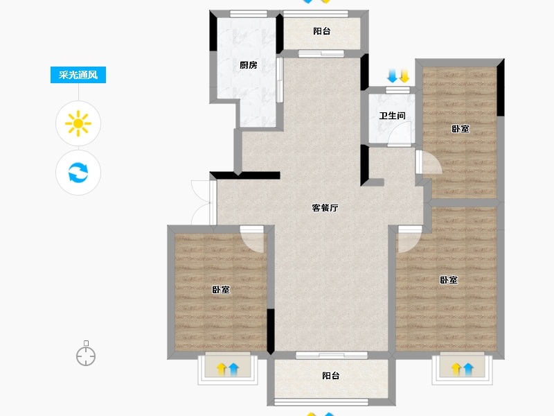 河南省-开封市-通许建业城-96.29-户型库-采光通风