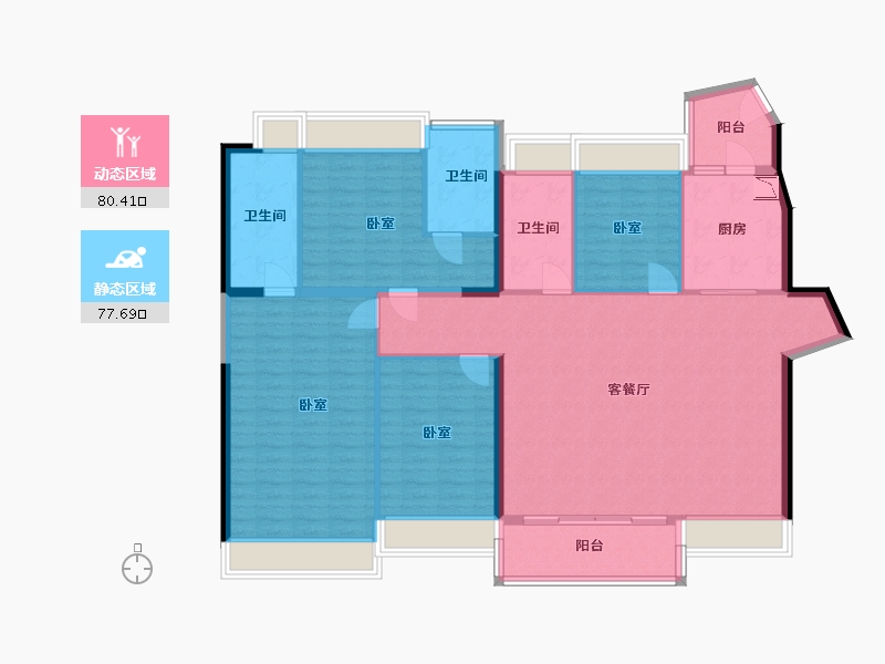 广东省-广州市-新世界天逸-144.26-户型库-动静分区