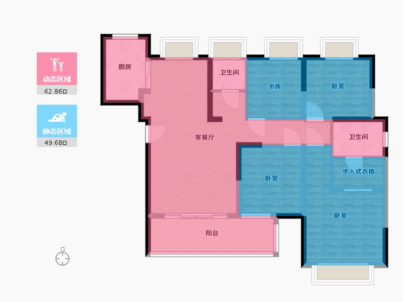 福建省-福州市-东方学仕府-100.15-户型库-动静分区