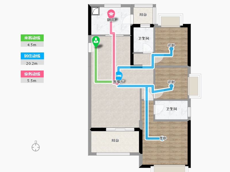 湖南省-常德市-汉寿恒大御府-85.14-户型库-动静线