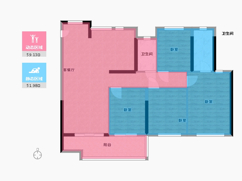 福建省-福州市-保利堂悦-100.20-户型库-动静分区