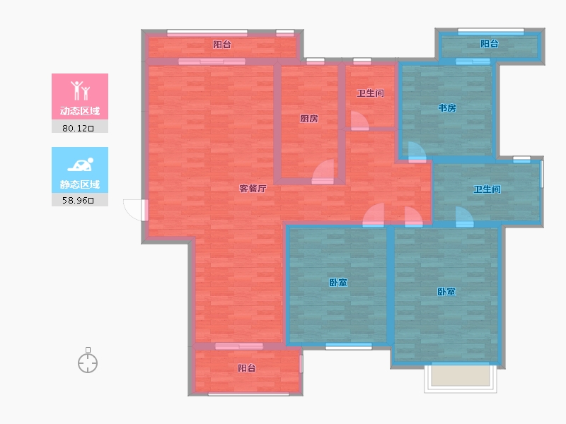 山东省-济宁市-公园壹号-124.00-户型库-动静分区