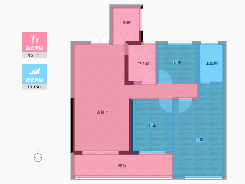 湖南省-怀化市-宏晟·公园府-80.00-户型库-动静分区