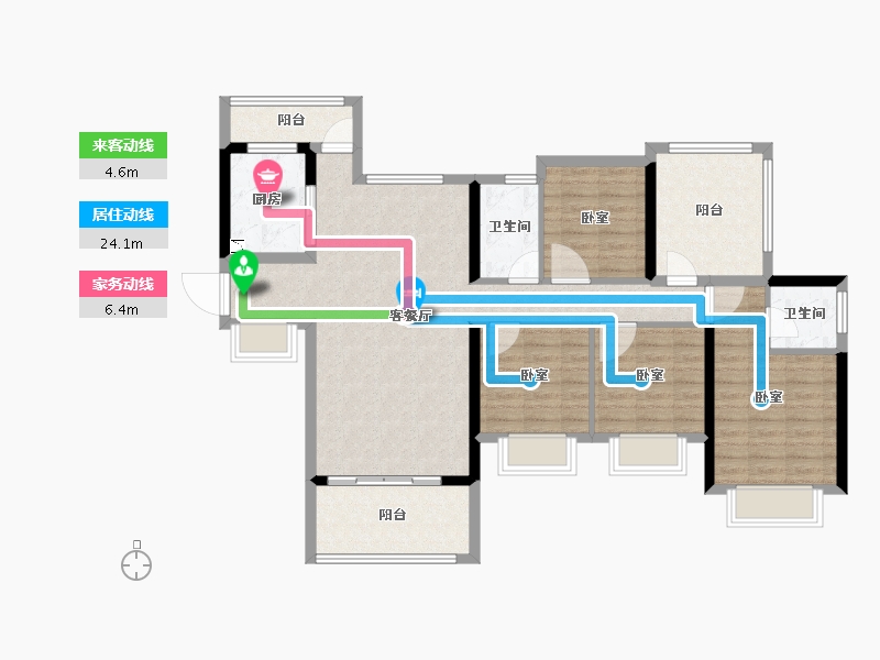 广东省-深圳市-金裕星河丹堤-107.64-户型库-动静线