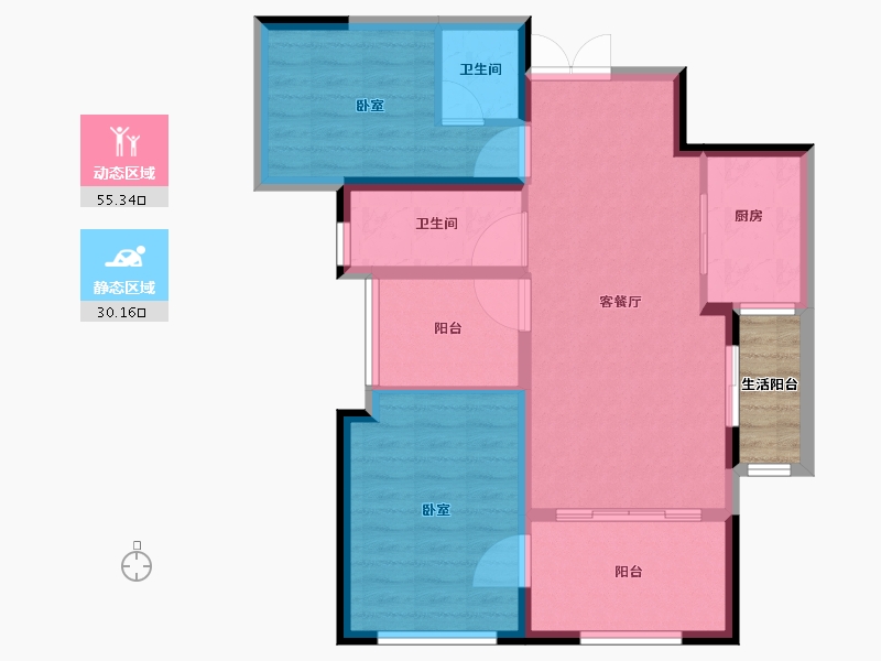 湖南省-常德市-德商·汇景城-80.02-户型库-动静分区