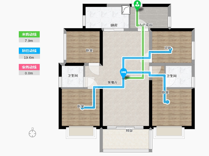 湖南省-郴州市-郴州恒大林溪郡-109.00-户型库-动静线