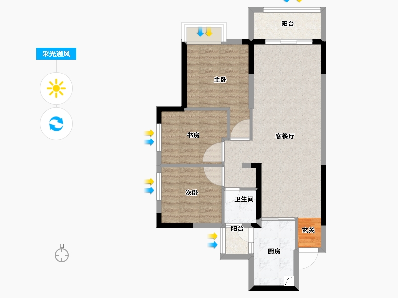 广东省-清远市-清远佳兆业城市广场-75.49-户型库-采光通风