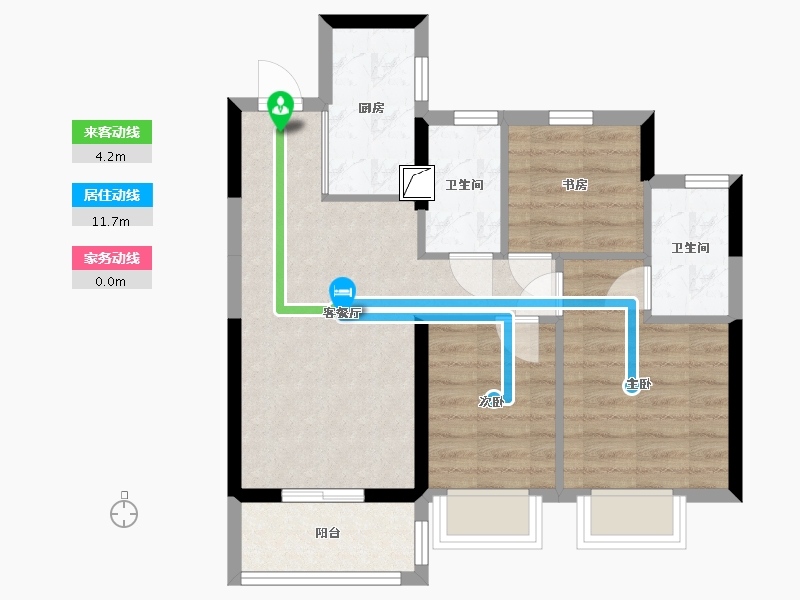 江苏省-南京市-江悦润府-61.14-户型库-动静线