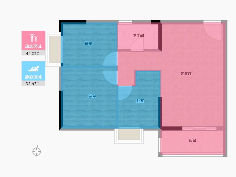 广东省-广州市-科城山庄·峻森园-70.00-户型库-动静分区