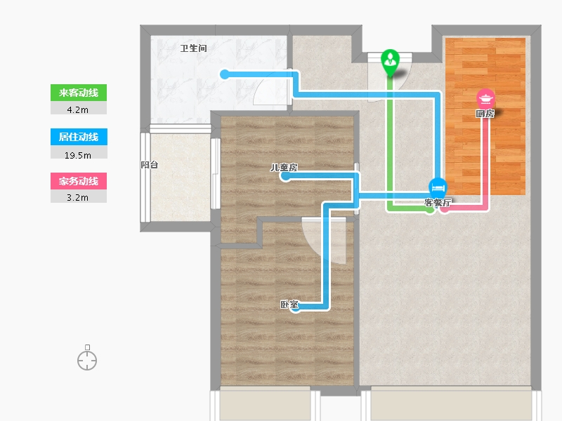 广东省-广州市-盈港国际-71.43-户型库-动静线