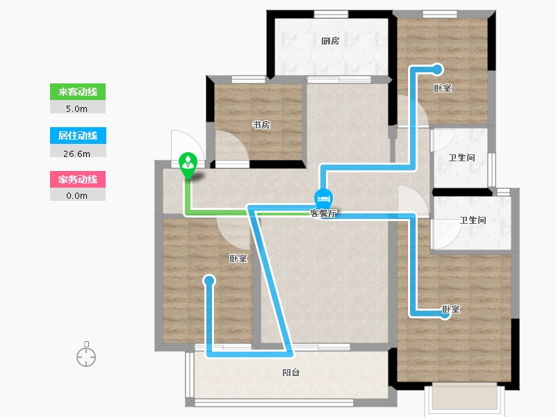 湖南省-长沙市-中梁·星都荟-101.00-户型库-动静线