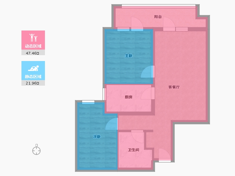 河北省-廊坊市-大运河孔雀城温莎郡-61.19-户型库-动静分区