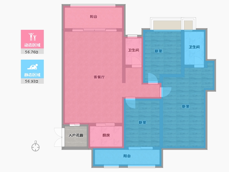 湖南省-郴州市-立昇·领域-104.00-户型库-动静分区