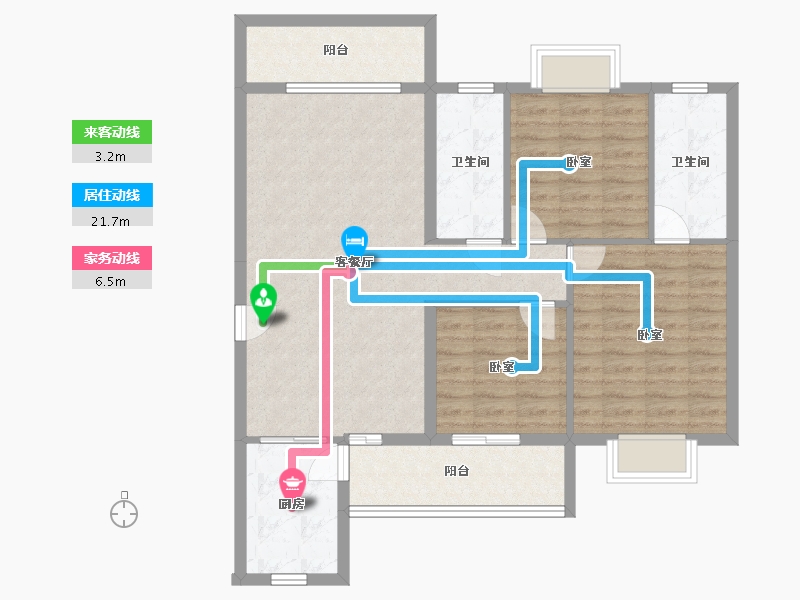 湖南省-郴州市-华恒首府-95.75-户型库-动静线