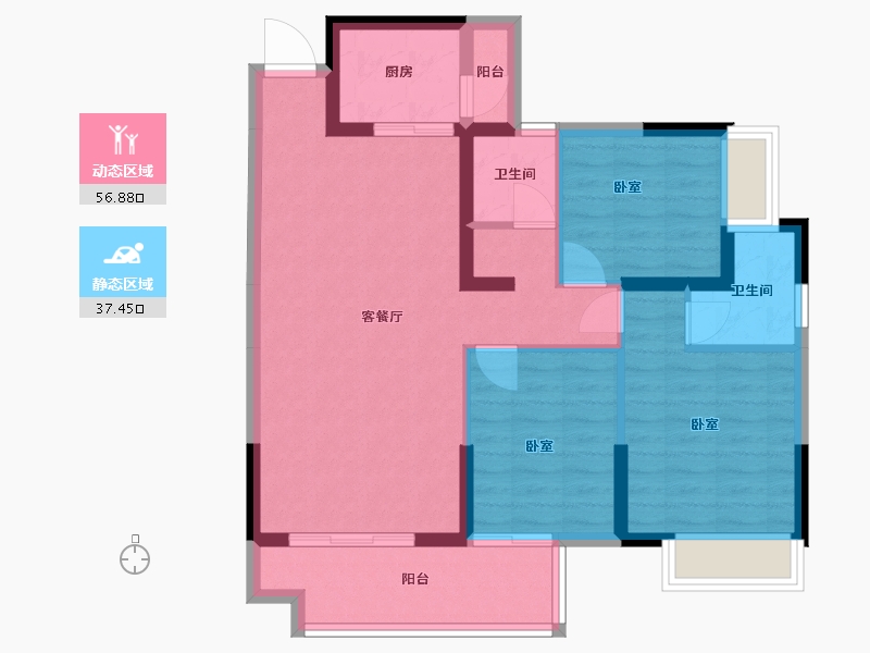 湖南省-郴州市-九悦城-84.28-户型库-动静分区