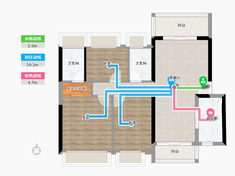 广东省-佛山市-颐安天朗名庭-78.92-户型库-动静线