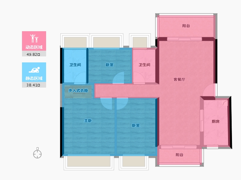 广东省-佛山市-颐安天朗名庭-78.92-户型库-动静分区