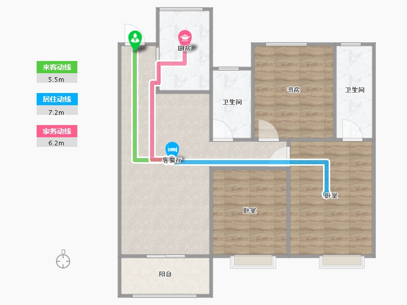 浙江省-湖州市-中梁首府-82.43-户型库-动静线