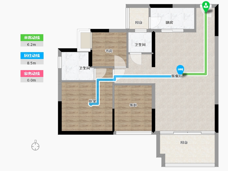 湖南省-郴州市-玲珑新天地Ⅲ期藏珑-94.00-户型库-动静线