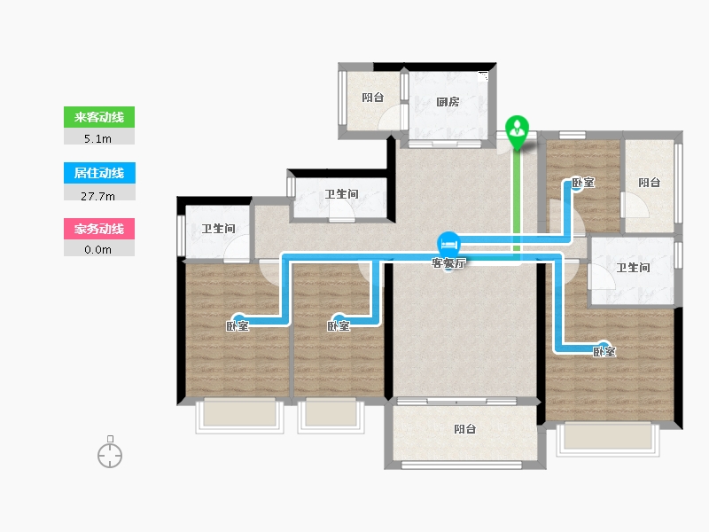 广东省-深圳市-天健天骄北庐-116.51-户型库-动静线