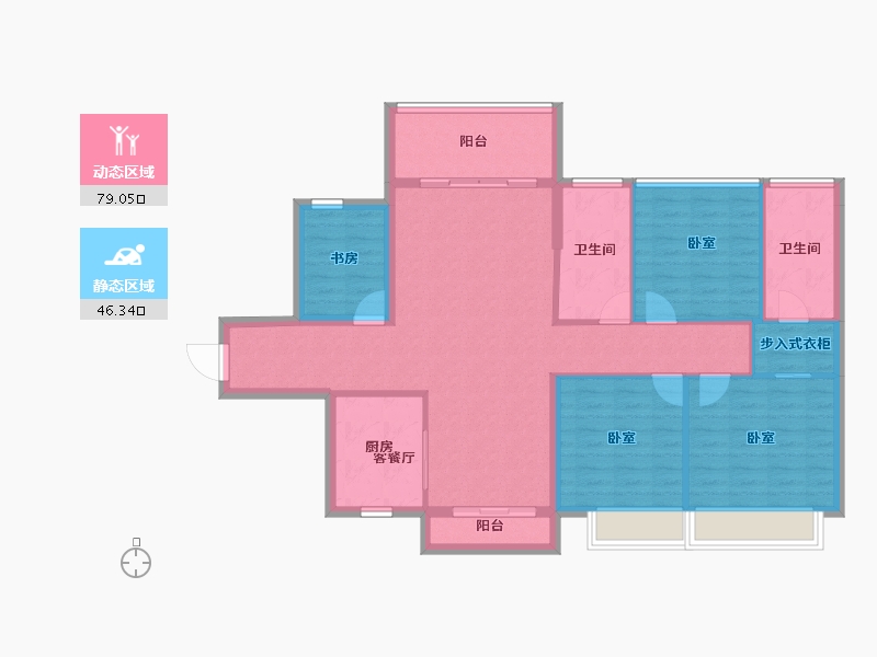 广东省-汕头市-时代中国天韵雅苑-113.49-户型库-动静分区