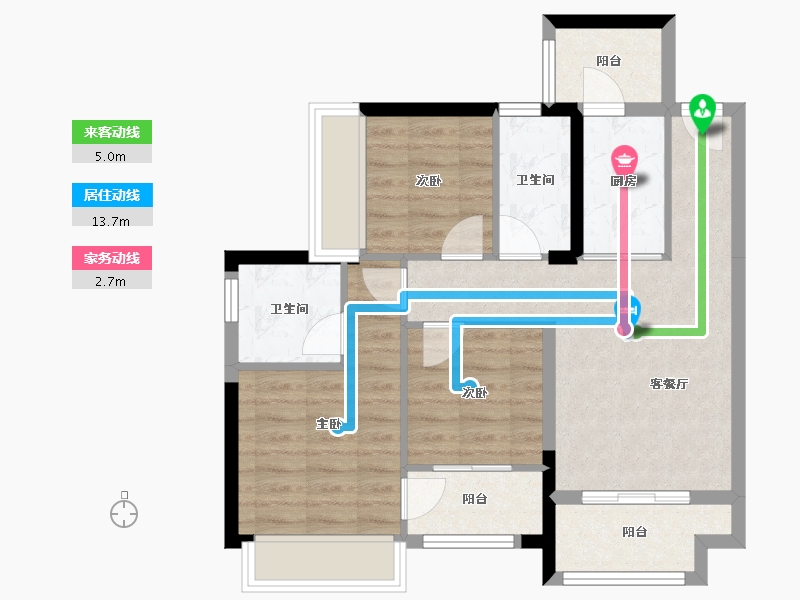 广东省-深圳市-中骏云景府-69.34-户型库-动静线