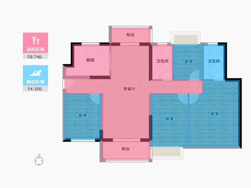 广东省-深圳市-万樾府-100.95-户型库-动静分区