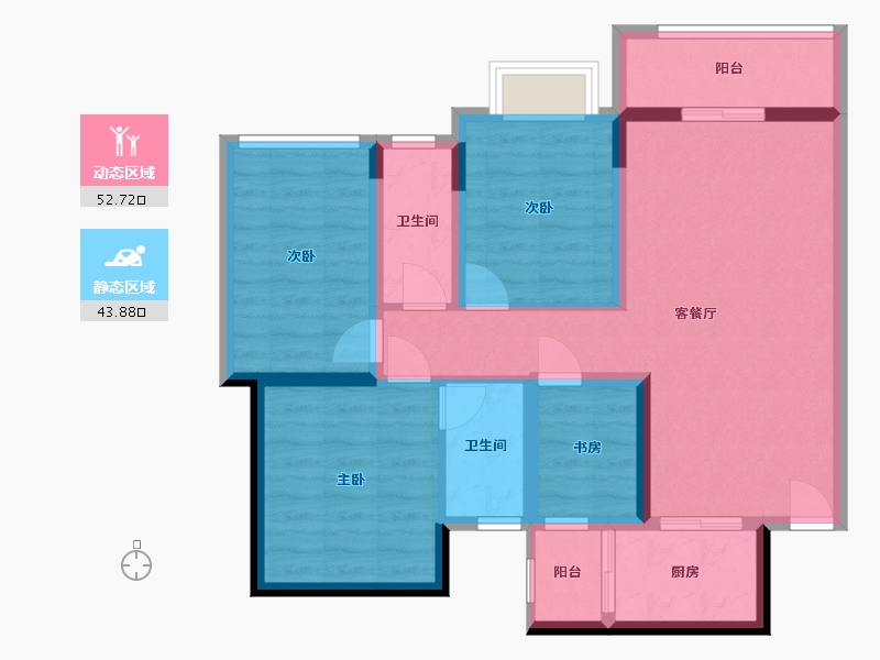 广东省-深圳市-恒地悦山湖-85.28-户型库-动静分区