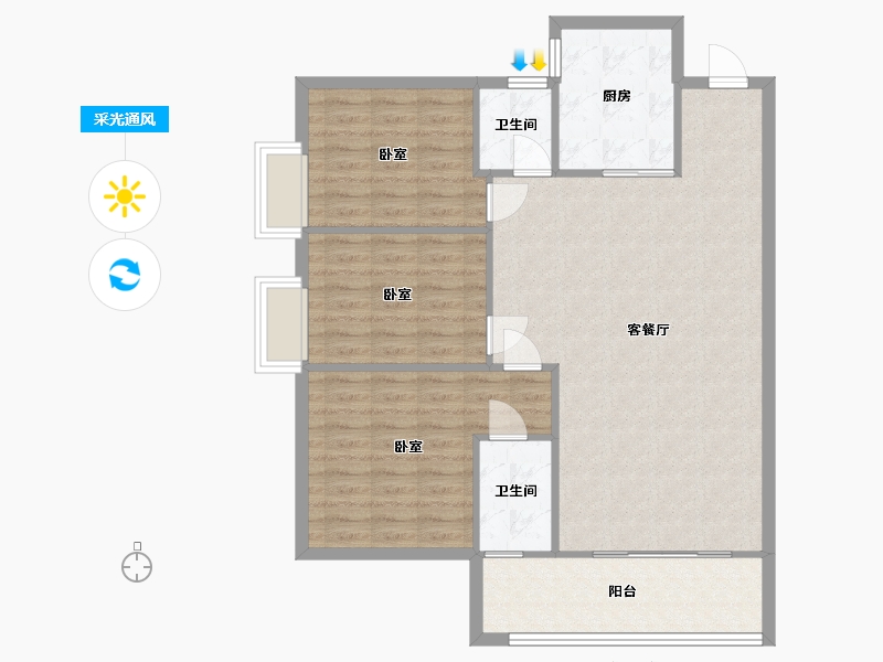 广东省-梅州市-龙腾一品-99.03-户型库-采光通风