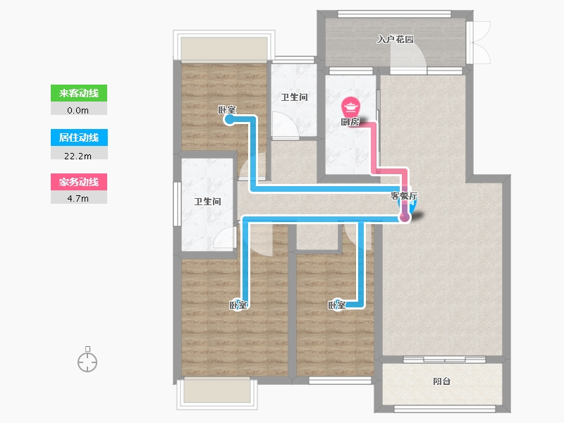 湖南省-常德市-常德万达广场-105.00-户型库-动静线