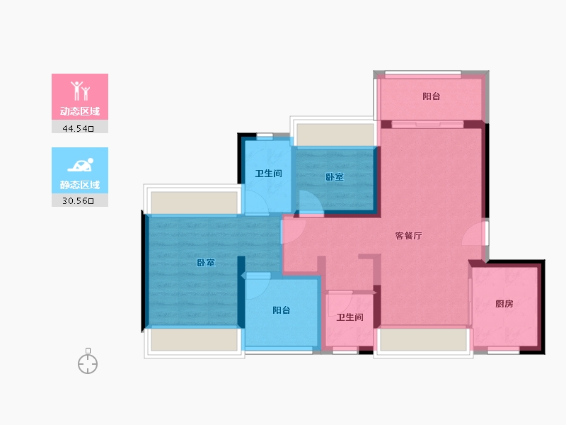 广东省-深圳市-佳兆业云峰汇-65.85-户型库-动静分区