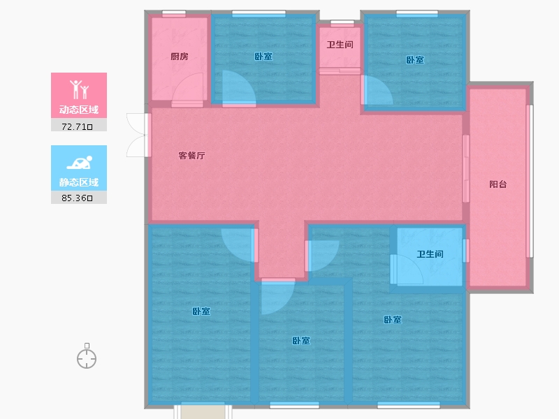 山东省-泰安市-融锦·锦华园-141.99-户型库-动静分区