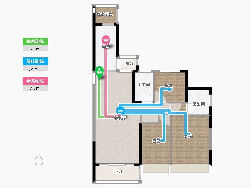 浙江省-嘉兴市-恒大滨海御府-99.00-户型库-动静线