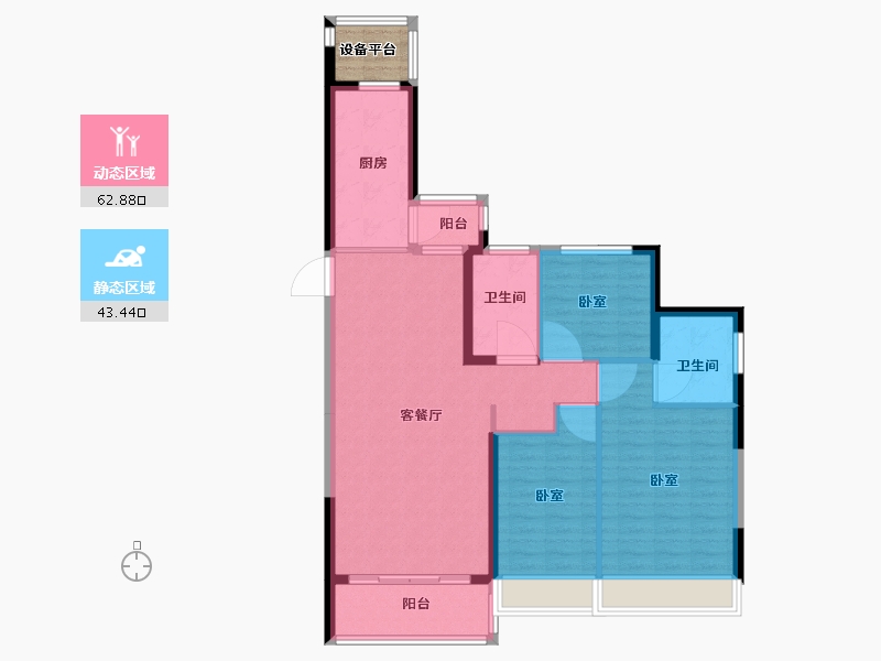 浙江省-嘉兴市-恒大滨海御府-99.00-户型库-动静分区