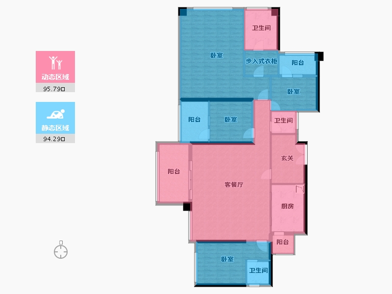 广东省-深圳市-天健天骄北庐-172.67-户型库-动静分区