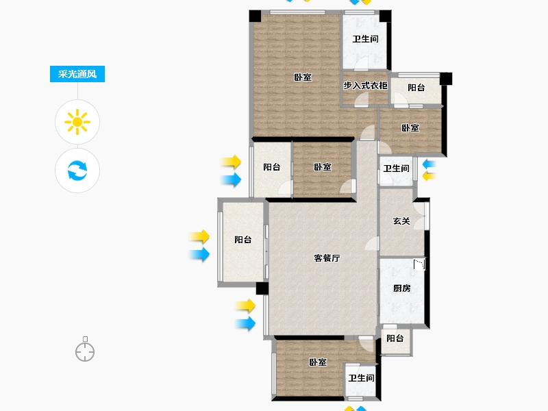 广东省-深圳市-天健天骄北庐-172.67-户型库-采光通风